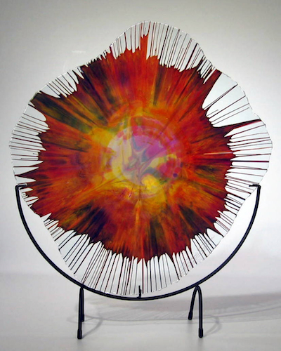 DD-231105 Energy Web Red/Orange/Yellow $395 at Hunter Wolff Gallery